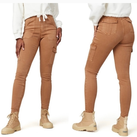 SPANX Women's Stretch Twill Ankle Cargo Pant in Honey Glow Size S - Picture 4 of 13